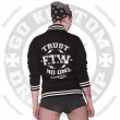 Dragstrip Clothing Womens Retro Baseball Jacket FTW Print